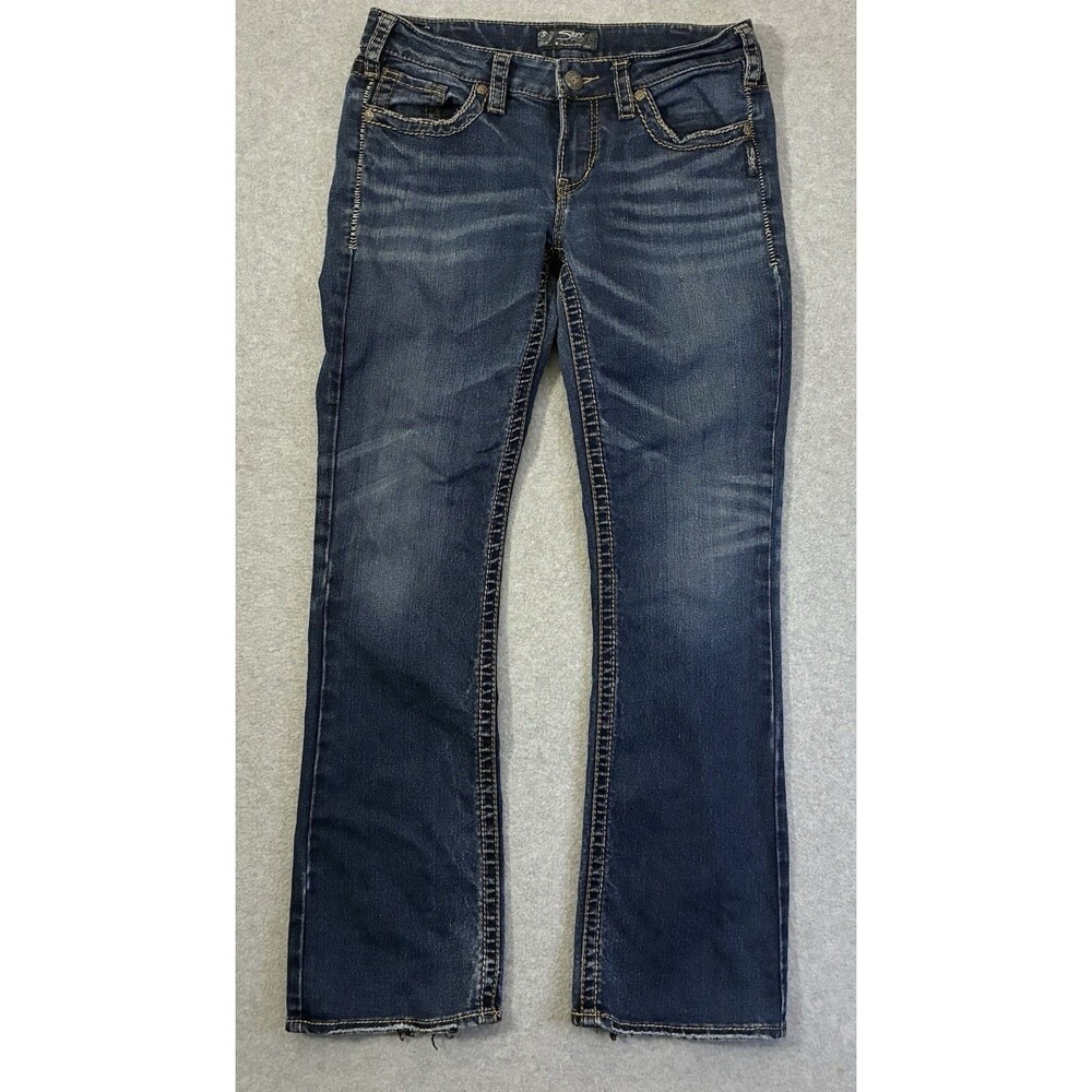 Women’s Silver Jeans Co Aiko Bootcut Jeans W30 L31 Dark Wash Stretch Denim